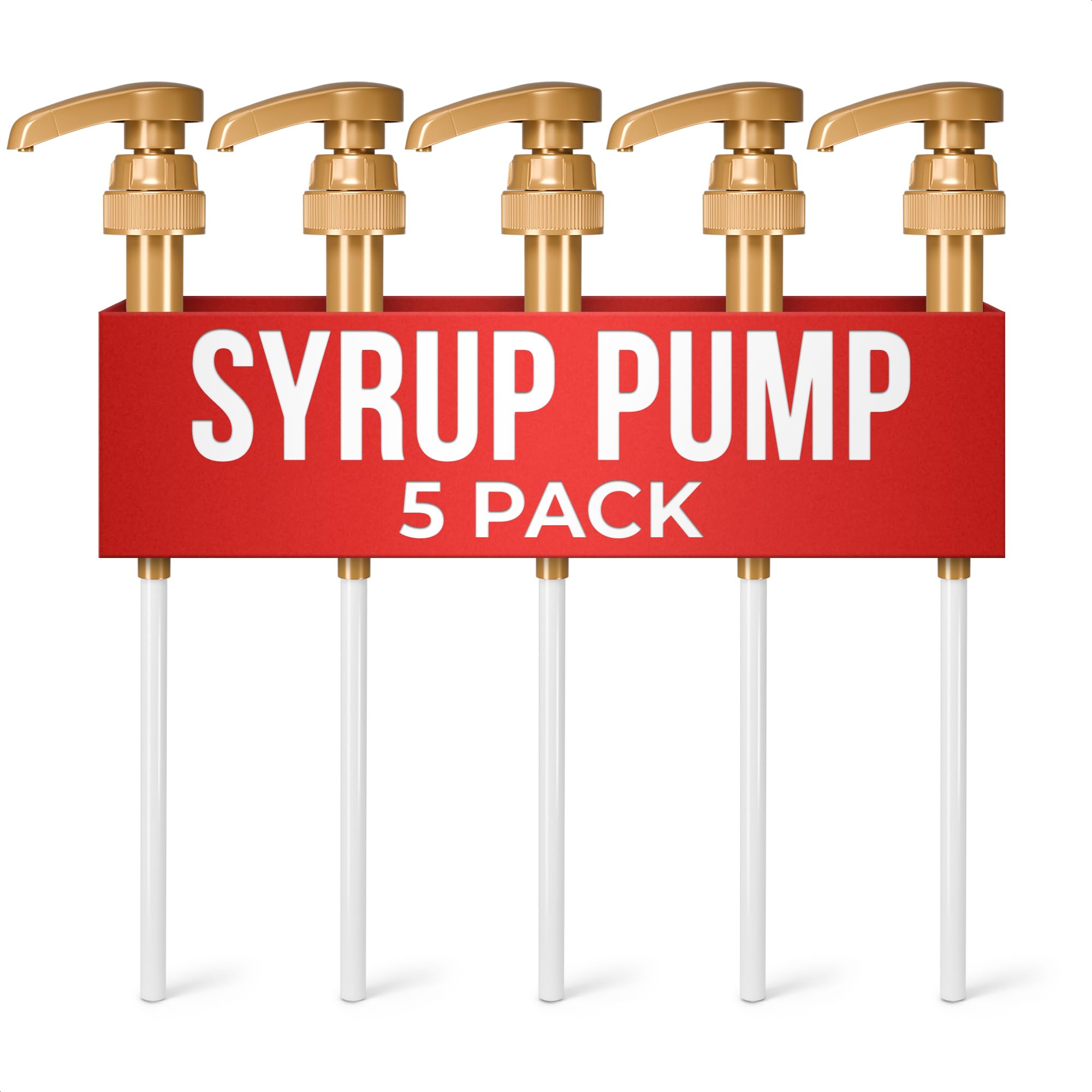 ALPENKOK 5 Pcs Coffee Syrup Pump, Compatible with Skinny, Torani, Davinci