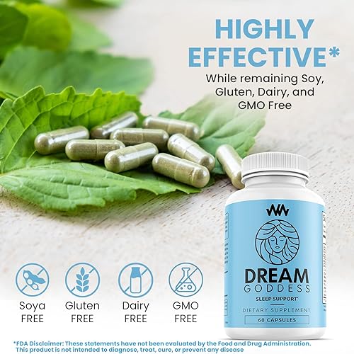 Miniatura 5 de Suplemento de apoyo para dormir para mujer | Ayuda específica para dormir para la relajación femenina | Diosa de los sueños | Mente tranquila |