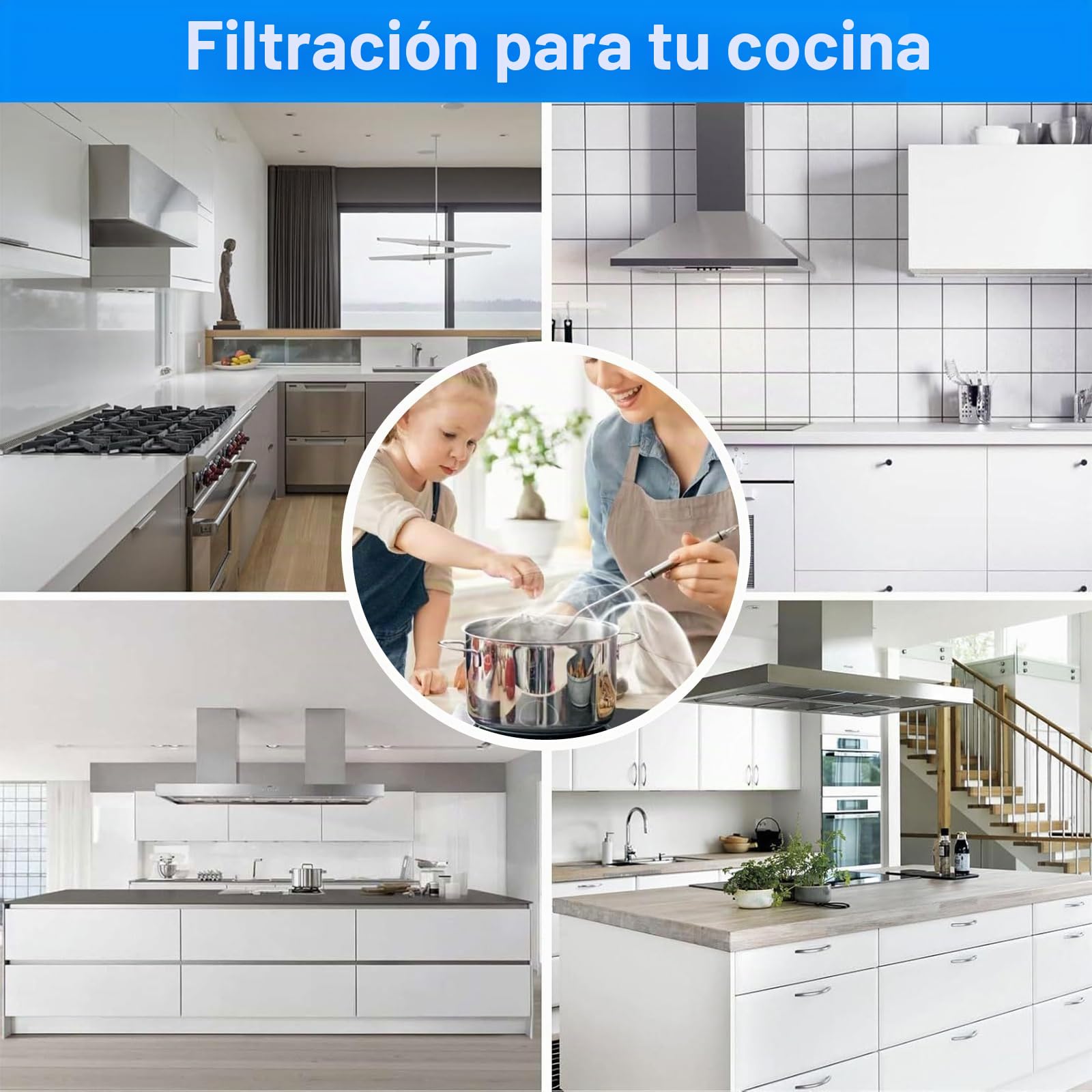 MOLIMOLI Filtro de Campana extractora Neff 4 Piezas Filtro de carbón Activado para Siemens/Bosch/Gaggenau/Constructa 9001563858, Filtro de habitáculo de carbón Activado