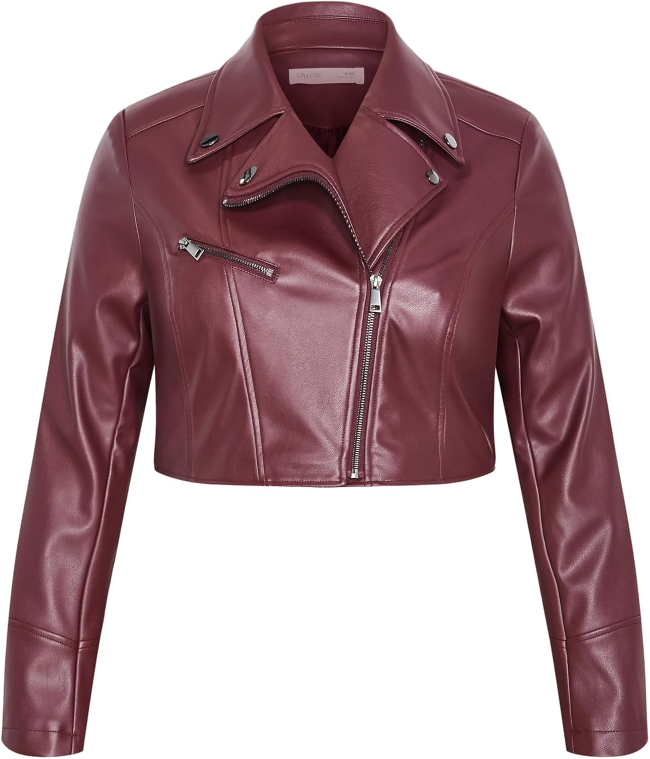 City Chic Women's Jacket-Amira Faux Leather