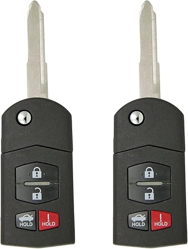 Keyless2Go Repuesto para llavero remoto de entrada sin llave para Mazda 6 RX-8 que utiliza KPU41788 (paquete de 2)