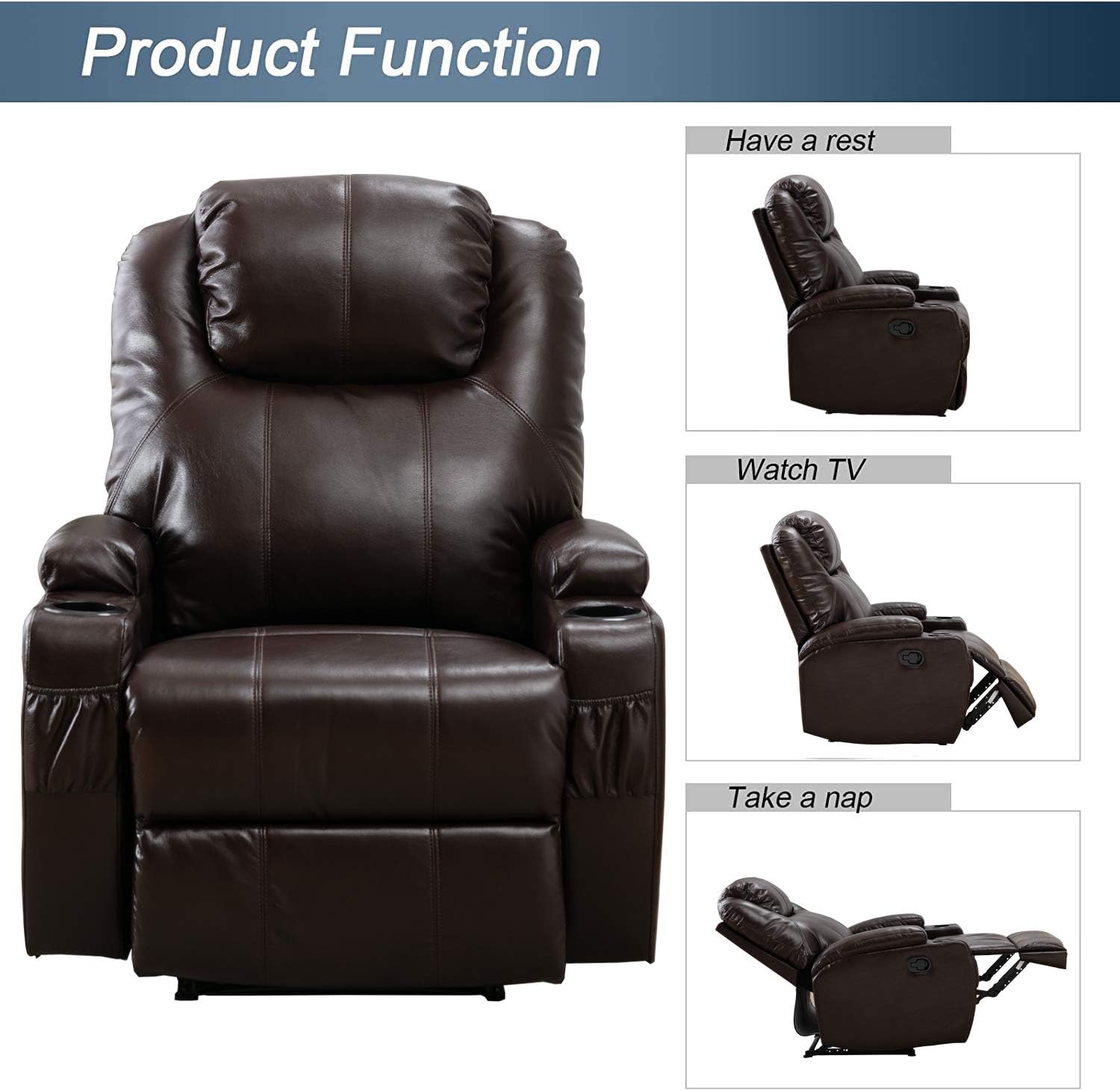 Buy Canmov Recliner Chair With 2 Cup Holders Buy Canmov Recliner Chair With 2 Cup Holders