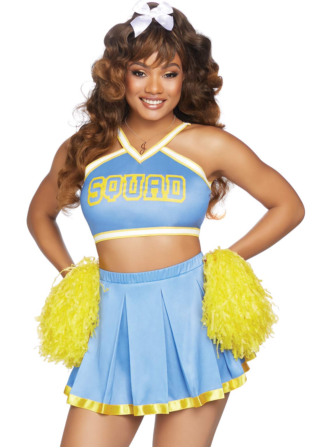 Rubies (L (44-46)) Luxury Sky Cheerleader Costume For Women Blue