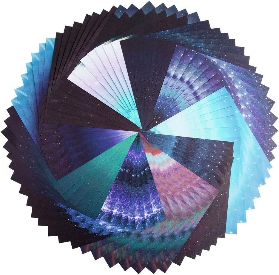 Origami Paper, 70 Sheet Beautiful Sky Folding Origami Paper Stars Pack for Fold Crane, Rose, Flowers, Airplanes, Hearts, Kids Arts and DIY Crafts,Decoration Handcrafts Paper - 6 inch Square Sheet