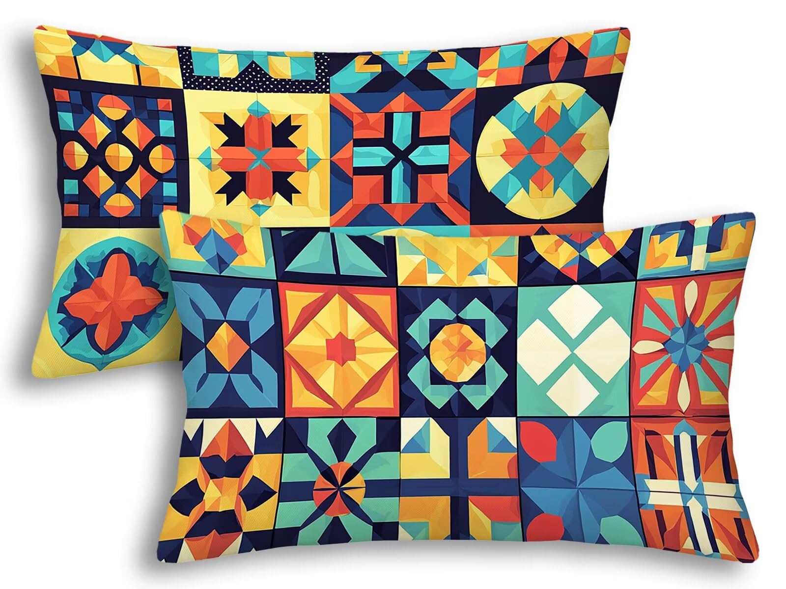 Fundas cojines exterior impermeable 40x60 juego de 2 fundas decorativas para almohadas de terraza