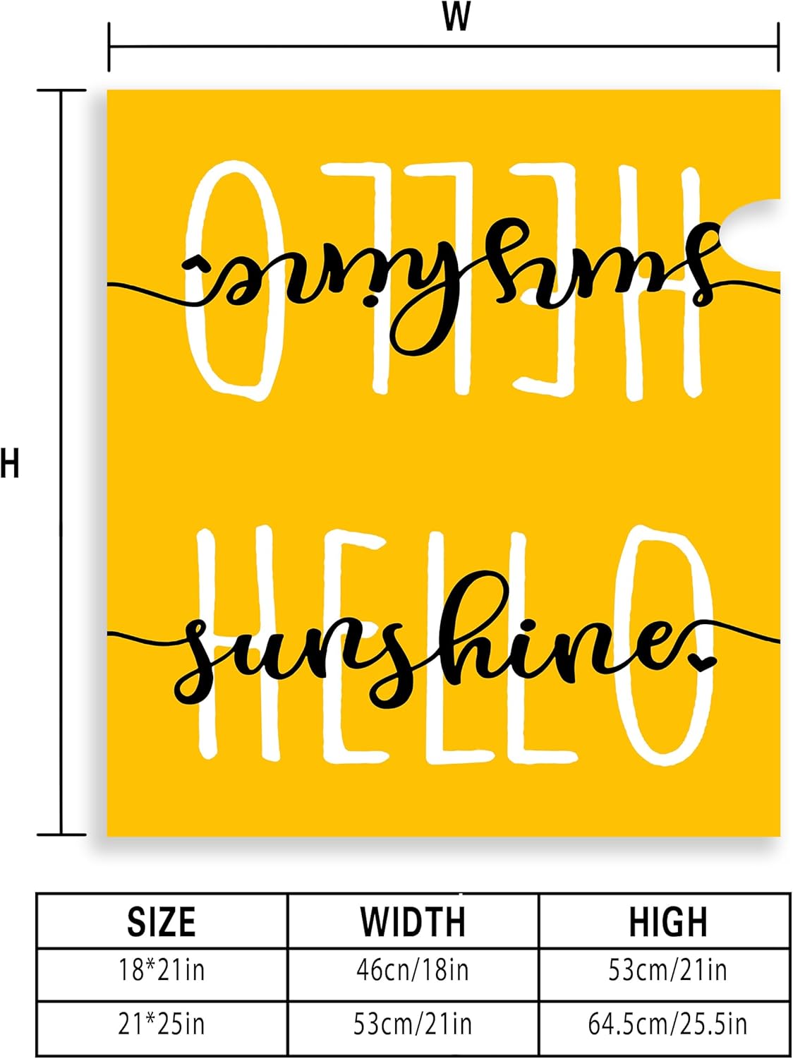 Spring Summer Mailbox Cover 21x18 Inch, Hello Sunshine Post Letter Box Covers, Spring Summer Seasonal Holiday Magnetic Waterproof Mail Wraps for Outdoor Yard Garden Standard Mailbox Decor