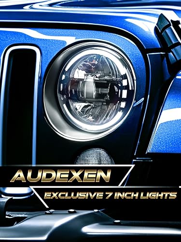 Miniatura 2 de Faros delanteros LED de 7 pulgadas aprobados por DOT para Jeep Wrangler JK LJ CJ TJ 1997-2018, faros Hummer H1 H2-2020 de patente exclusiva.