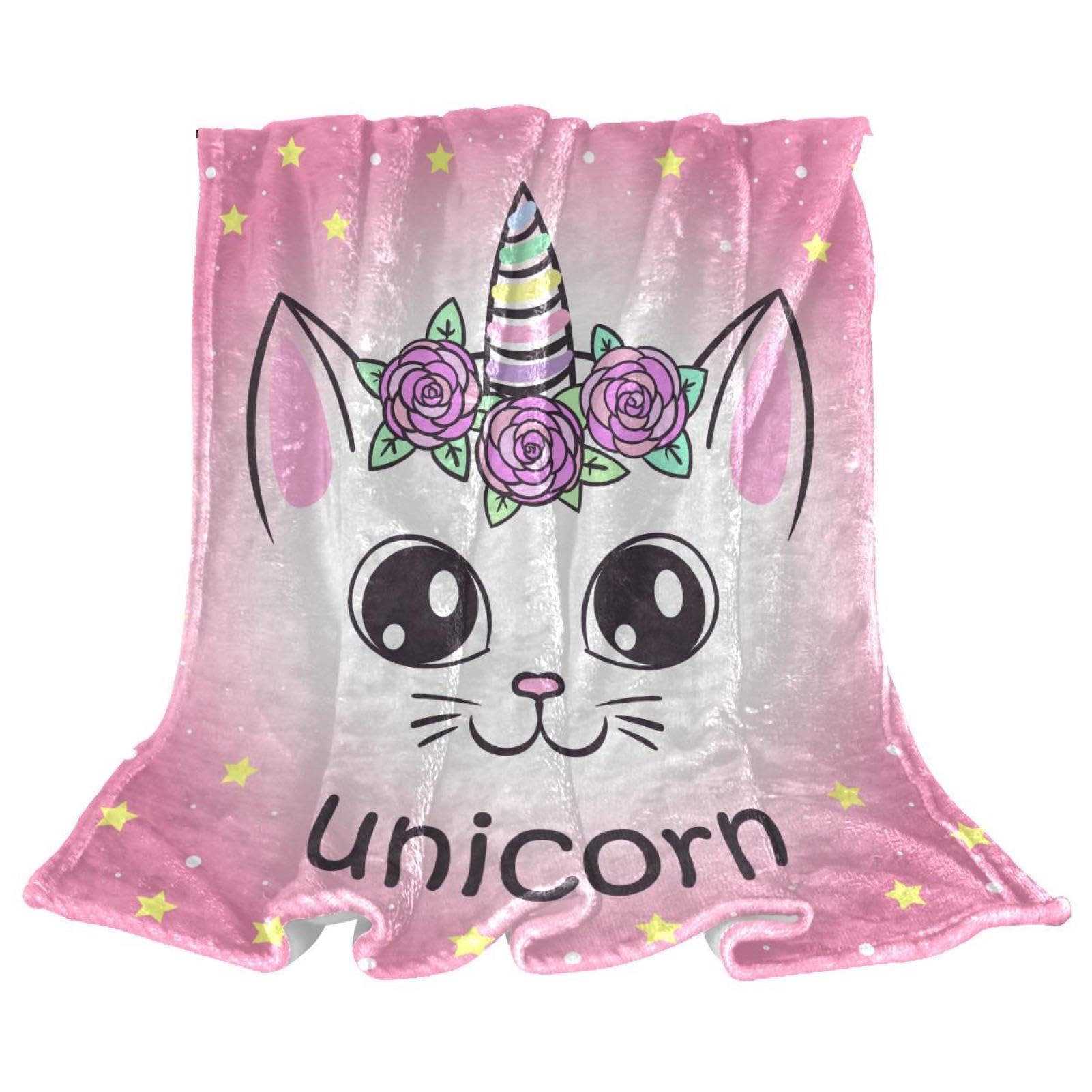 Couverture polaire chat rose pour soirées cocooning et jeté de canapé