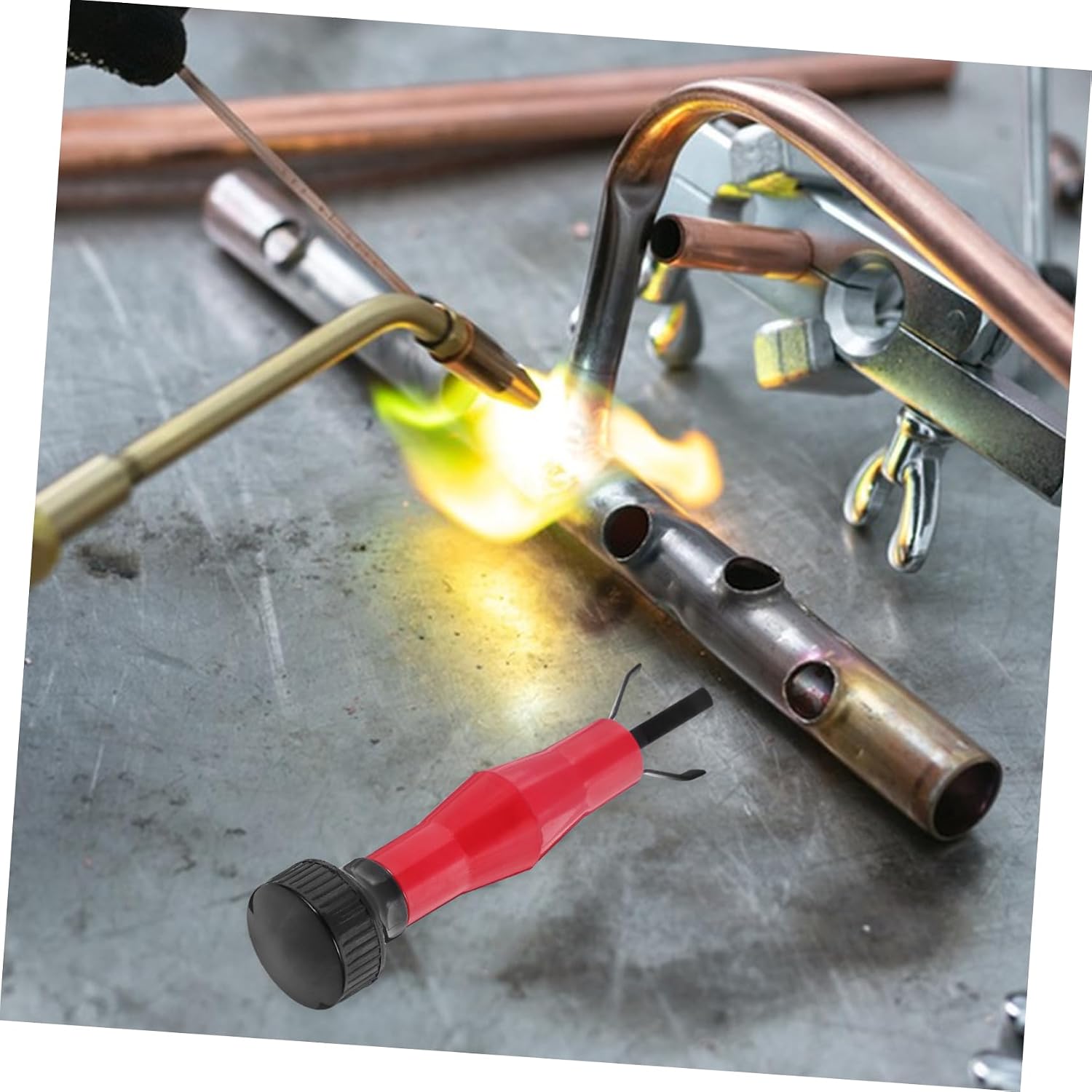 ORFOFE Mig Nozzle Reamer Clamp Portable Welding Accessory for Gas Shielded Welding Durable Nozzle Reaming Tool for Diy and Professional Projects