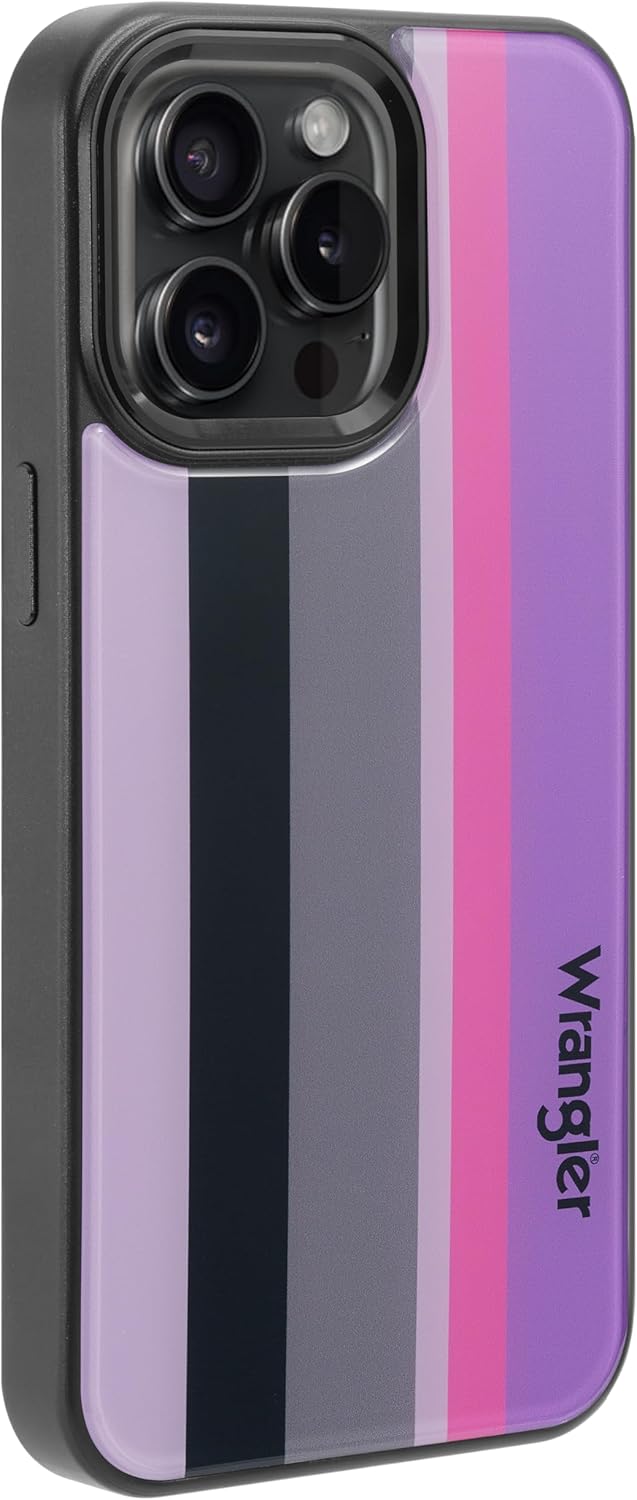 WITHit Wrangler® Multi-Striped Phone Case for iPhone 15/15 Pro/15 Pro Max, Western Design, MagSafe Compatible (Wildflower Ridge, iPhone 15 Pro Max)