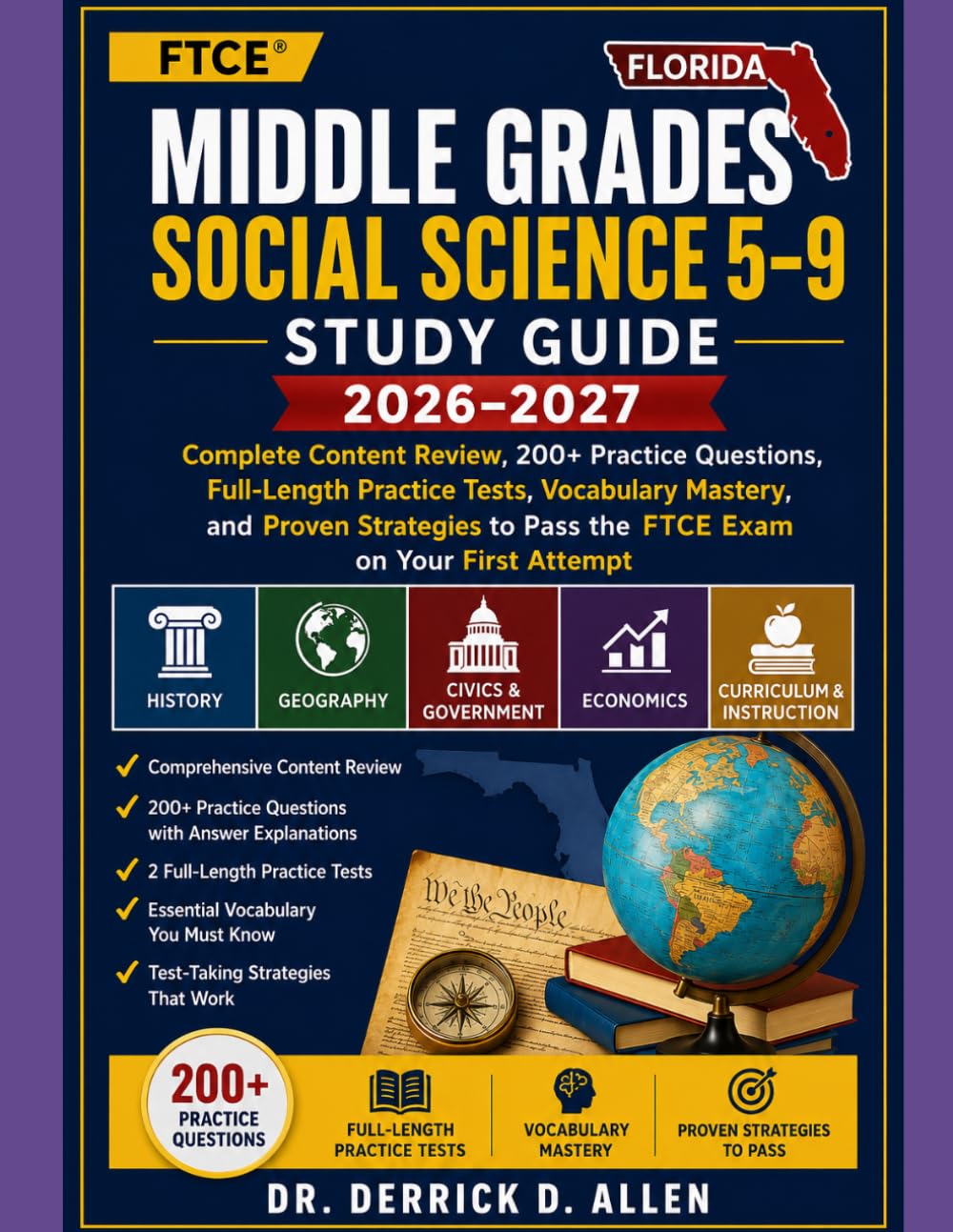 Middle Grades Social Science 5–9 (Florida) Study Guide 2026–2027: Complete Content Review, 200+ Practice Questions, Full-Length Practice Tests, ... (Teacher Certification Mastery Series)
