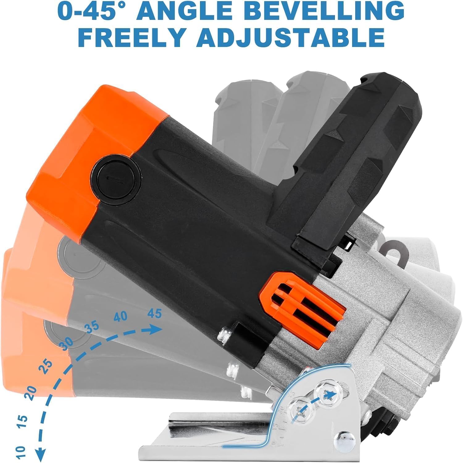 MXBAOHENG 1000 W Cortadora de Azulejos Electrica sin hojas 0-45 grados Maquina de Cortar Azulejos con agua con depósito de agua extraíble, adaptada para azulejo de cerámica (adaptada 100-110mm hoja)