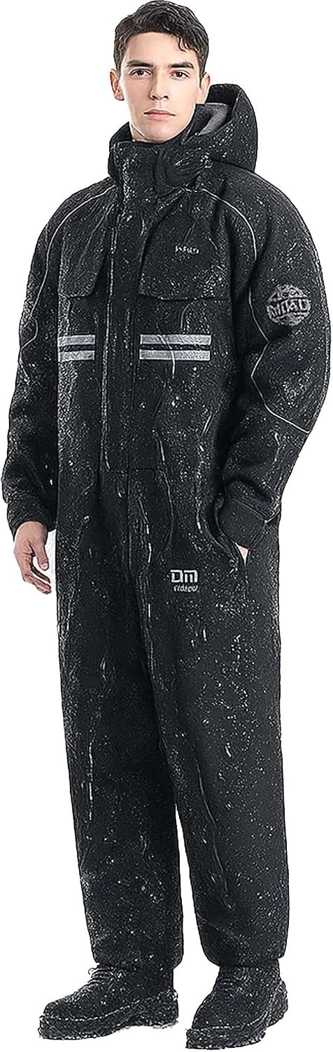 Overol Para Hombre Para El Frio, Winter Outdoor Riding Insulated Full-Body Suit, Unisex Waterproof & Windproof Snow Suit
