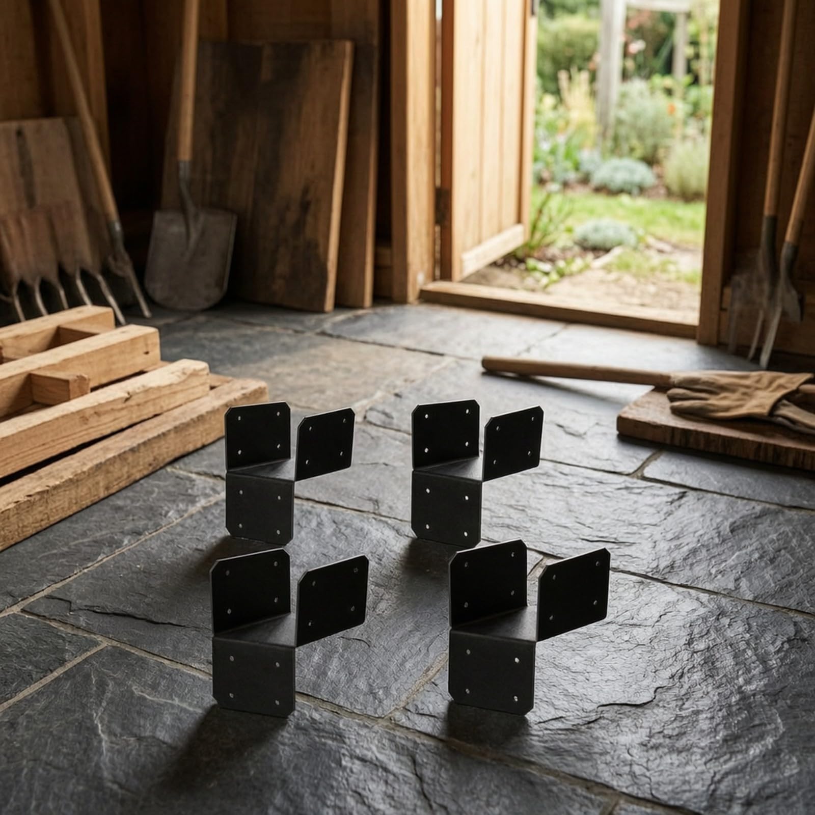 4 Pezzi Connettore per Travicelli Resisnti Ruggine, Connettore per Travicelli con Finitura Antiruggine, Resisn, Ristrutturazioni Esrne, Falegnami , Ancoraggio