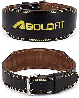 Boldfit Gym Belt for Men Premium Workout Deadlift Belt for Men Weightlifting Gymbelt for Women Workout PU Powerlifting for...