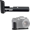 JJC MHG-XT5 Solid Metal Hand Grip Secure Handle Bracket for Fuji Fujifilm X-T5 XT5 Camera,Anti-Slip Pads Design, Arca Swiss Quick Release Plate, Extra 14-20 Tripod Hole & Hand Strap Hole
