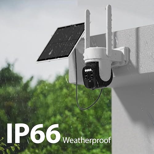 Miniatura 8 de Cámara de seguridad solar 2K inalámbrica para exteriores, zoom híbrido de 10X, cámaras PTZ de 360 para seguridad del hogar con panel solar de 6 W,