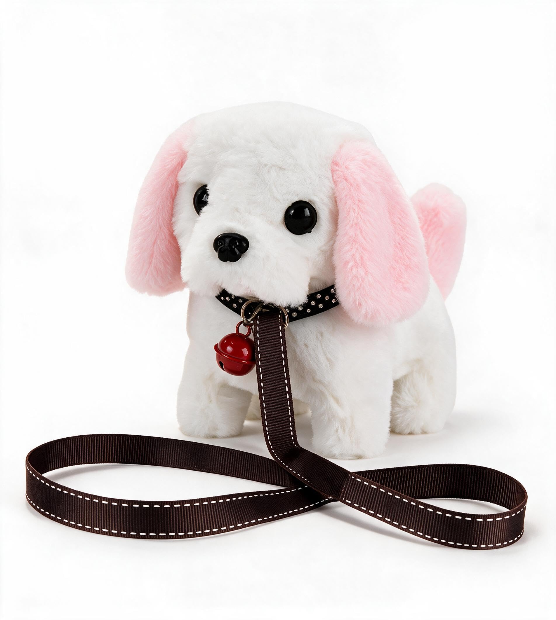 Mtbricey Walking Dog Toys for Kids Realistic Stuffed Pink Robot Puppy