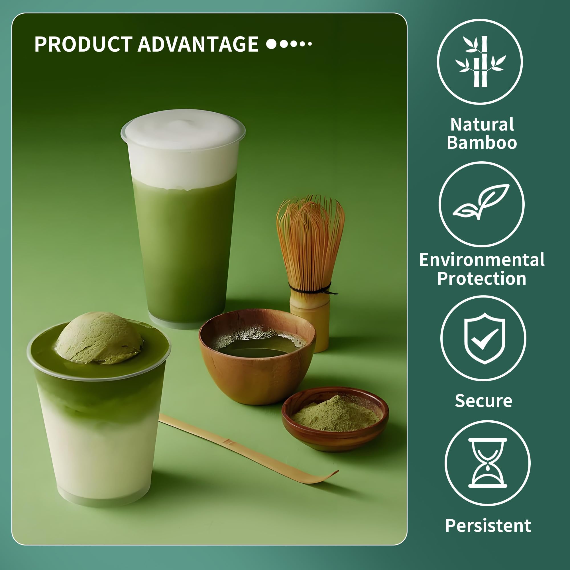 Matcha Kit 5 piezas Te Matcha Kit para los amantes del matcha, el hogar, la oficina y los salones de té,Cian