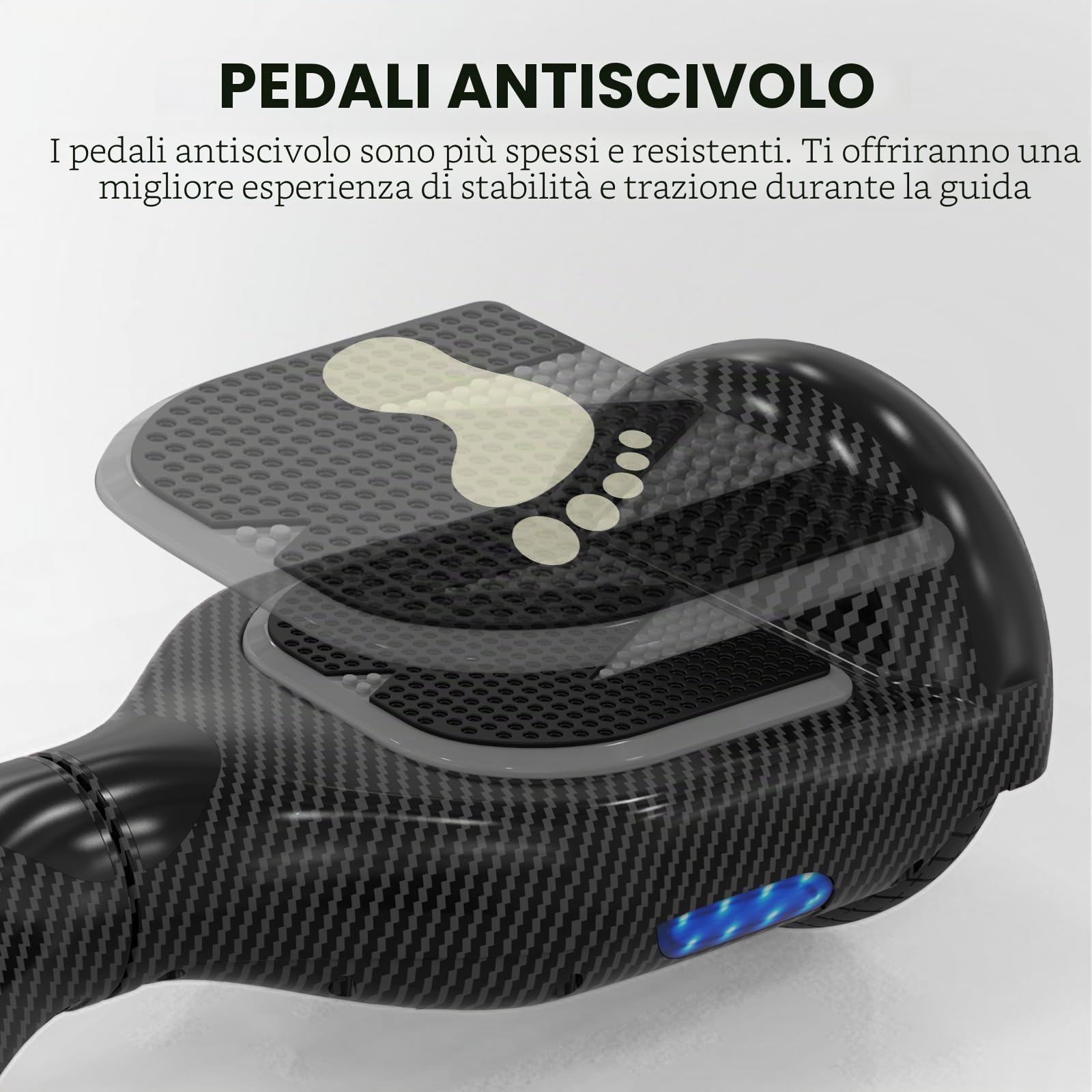 Hoverboard 6,5 pollici con altoparlante Bluetooth Scooter autobilanciato, motore colorato, luci a LED per bambini