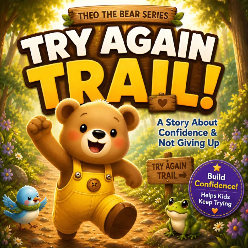 Theo and the Try Again Trail: A Children’s Book About Confidence, Perseverance, and Never Giving Up (Ages 3–7) (Theo’s World of Big Feelings)