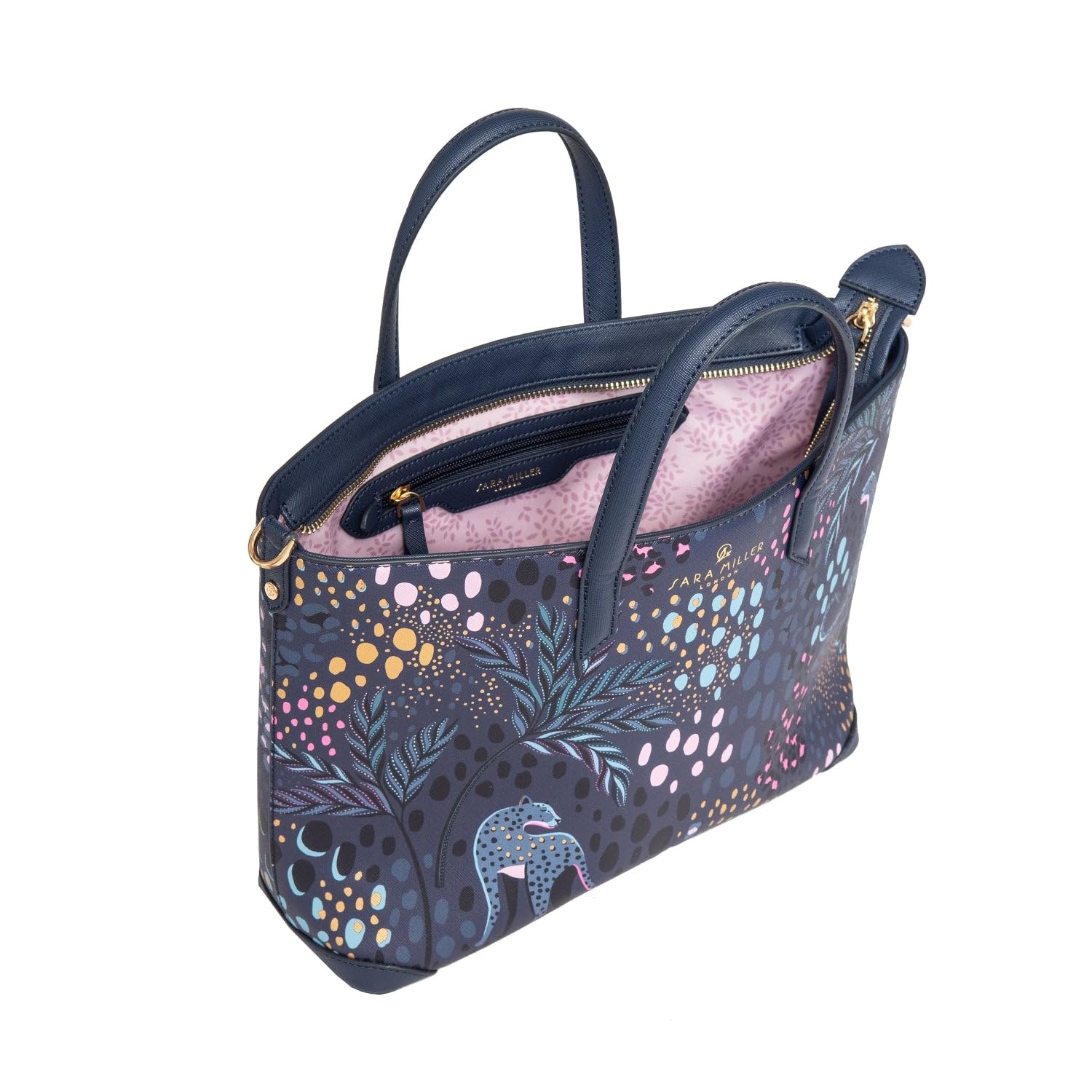 Sara Miller London Bolso de mano para mujer, para el trabajo, viajes, portátil, bolso de hombro con cierre de cremallera