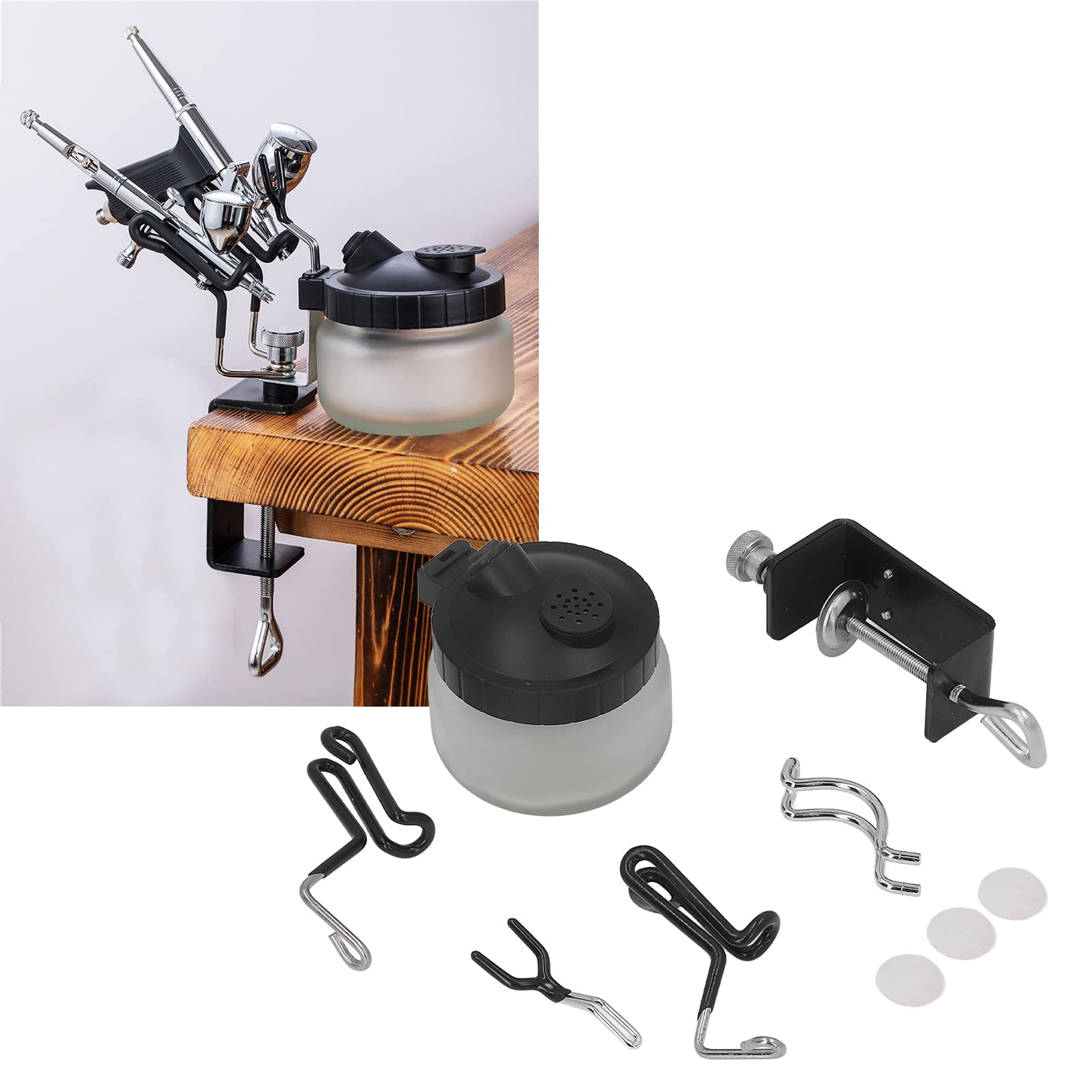 Universal-Airbrush-Halter, Edelstahl-Klemme für Airbrush-Ständer, um 360 Grad Drehbare Klemme für Airbrush-Halter für Künstler
