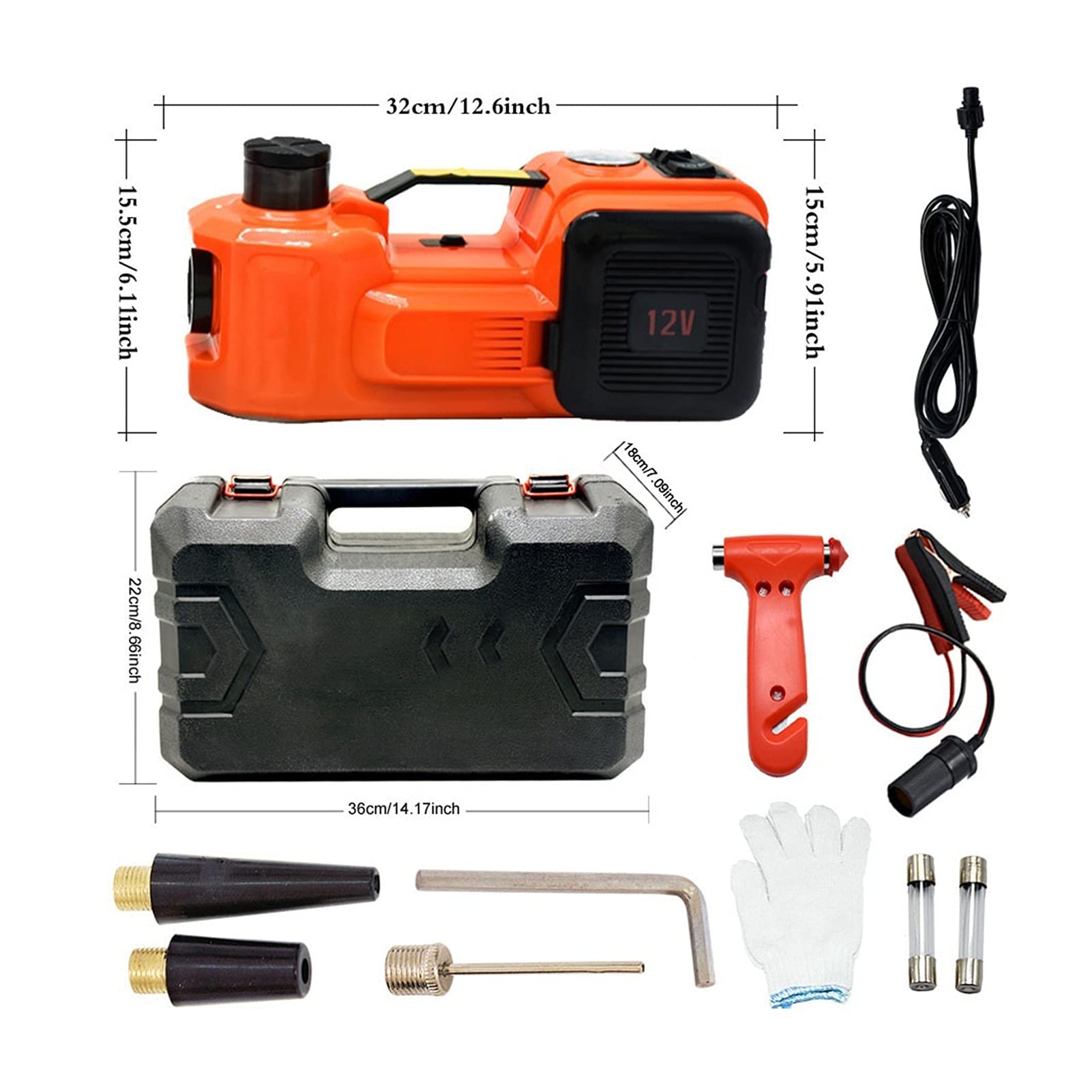 Podnośnik hydrauliczny, Elektryczny hydrauliczny jack sprzęt pojazdu 12 V 5T Przenośne narzędzie do naprawy samochodów 45cm
