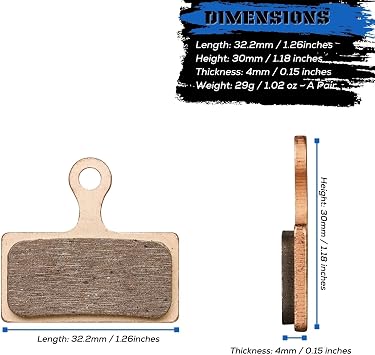 4 Pairs Brake Pads for Shimano XT Br-M8000 M785 XTR M9000 M9020 M987 M988 M985 SLX M7000 M675 M666 Deore M615 RS785 R785 CX75 R515 R315 R317 R517 Alfine S700 (Resin,Semi-Metallic,Sintered Metal)
