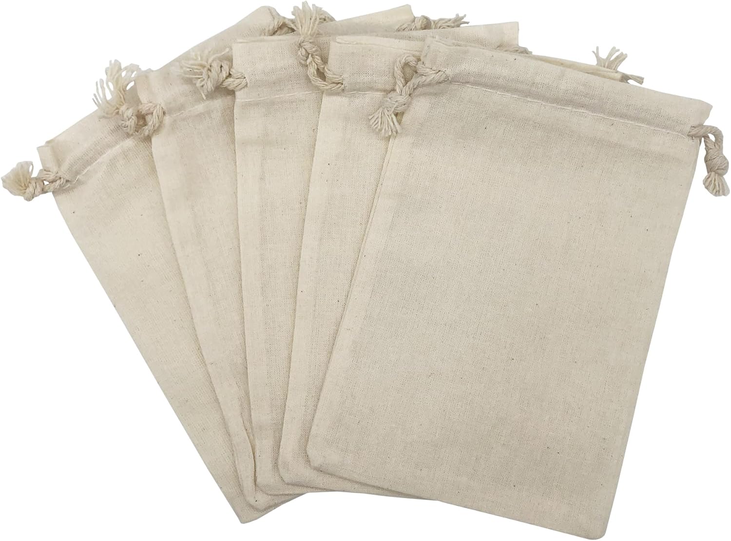 Jexila 24 Pieces Muslin Bags 4x6 inches Small Cotton Drawstring Gift Pouch Sachet Bag for Wedding Party Favor,Jewelry,DIY Crafts - Image 3