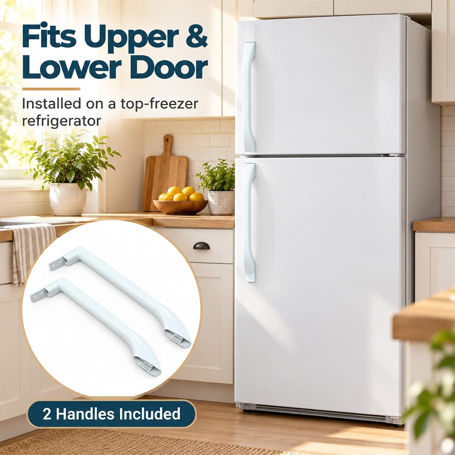 FZJDSD 5304486359 Refrigerator Door Handle 2-Pack for Frigidaire White