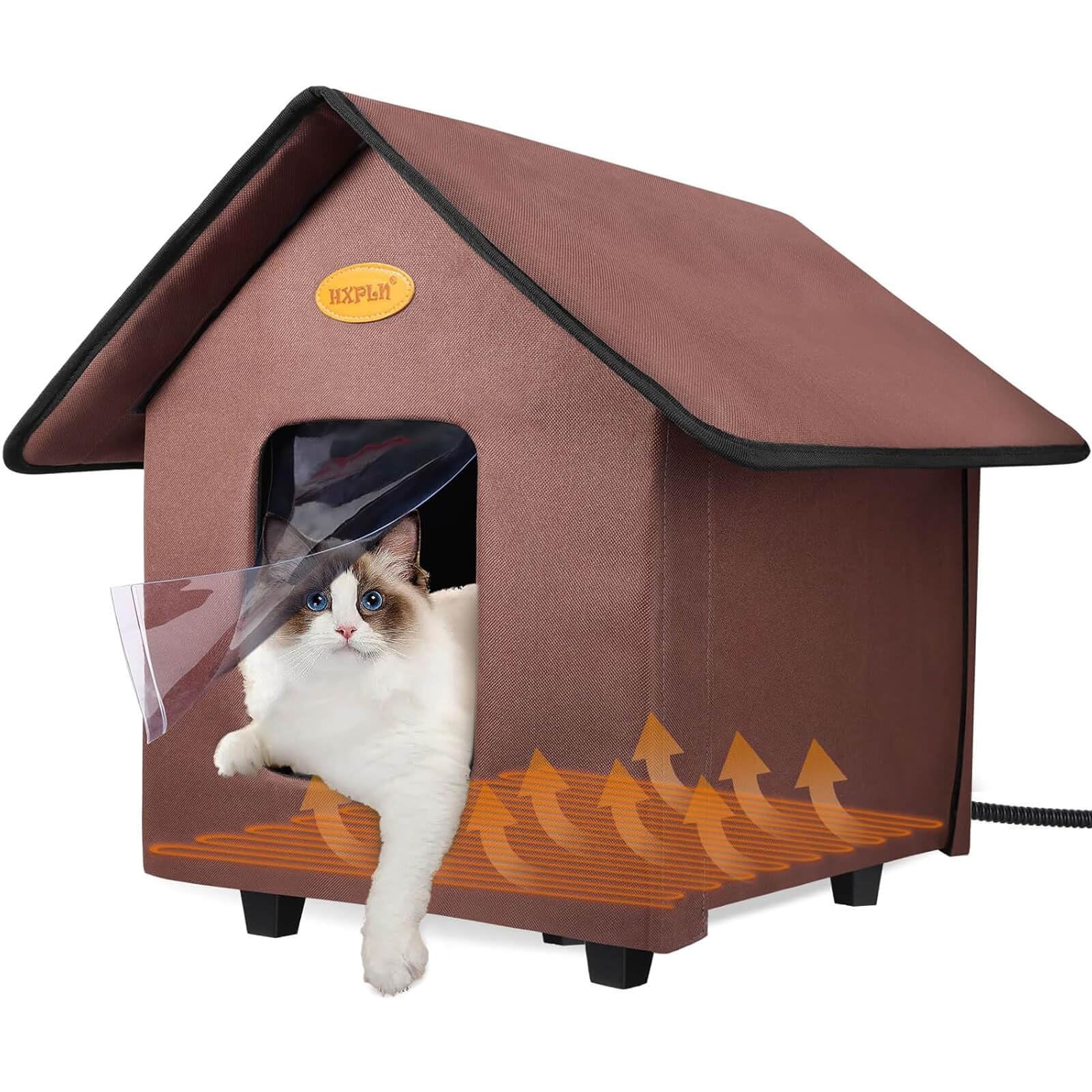 MARUNDA Heated Cat Houses for Outdoor Cats in Winter, Heated cat House for  Indoor and Kitty, image size:1601x1601