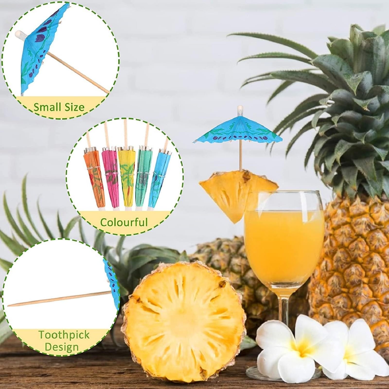 Ombrellini Da Cocktail - 50 Pezzi, Decorazione Per Drink, Feste A Tema Spiaggia E Party - Foto 6