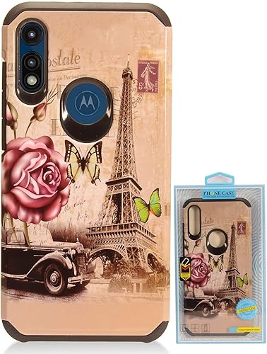 Miniatura 3 de CELZEN - Para Motorola Moto E (2020) XT2052 - Funda para teléfono con imagen - Torre Eiffel AD1