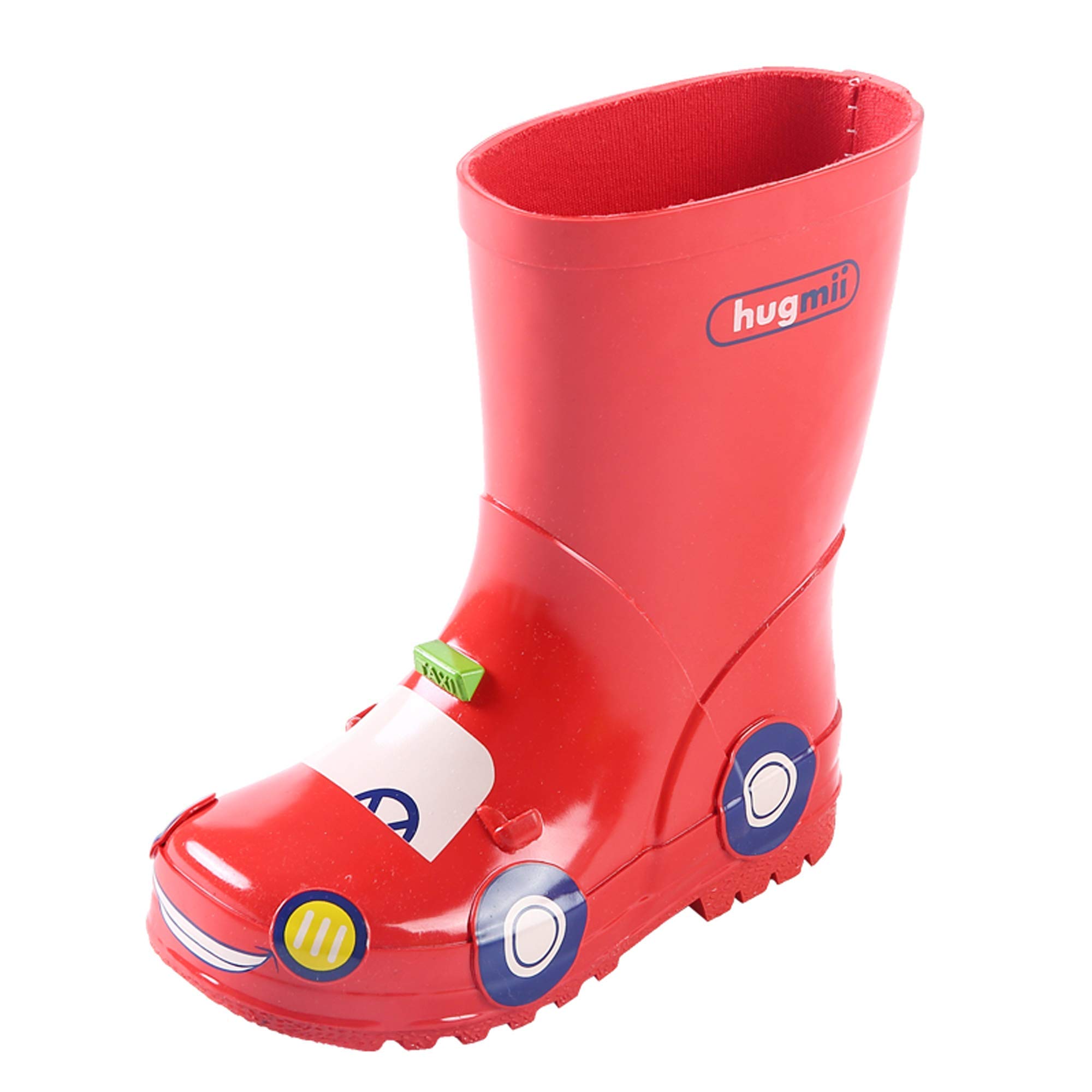 Hugmii Toddler/Little Kids/Big Kids Boys and Girls Waterproof Thick Fun Prints Rubber Rain Boots