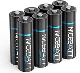 Lithium AA Batteries 3500mAh, 1.5V High Capacity Double A Battery for Blink Camera Freezer Thermometer etc, 8 Count