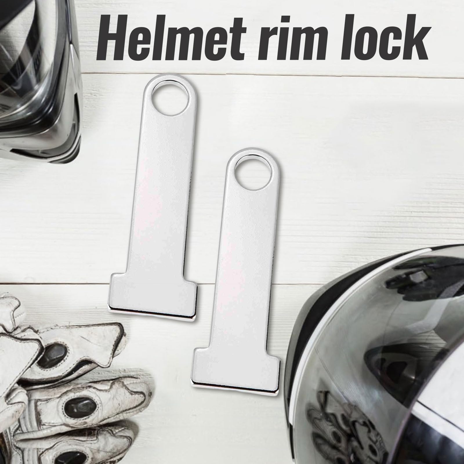 2 Piezas Cerradura de Acero Inoxidable para Casco,Soporte Casco Moto, Cierre de Hebilla de Liberación Rápida Motocicleta Accesorio, Motorcycle Helmet Lock