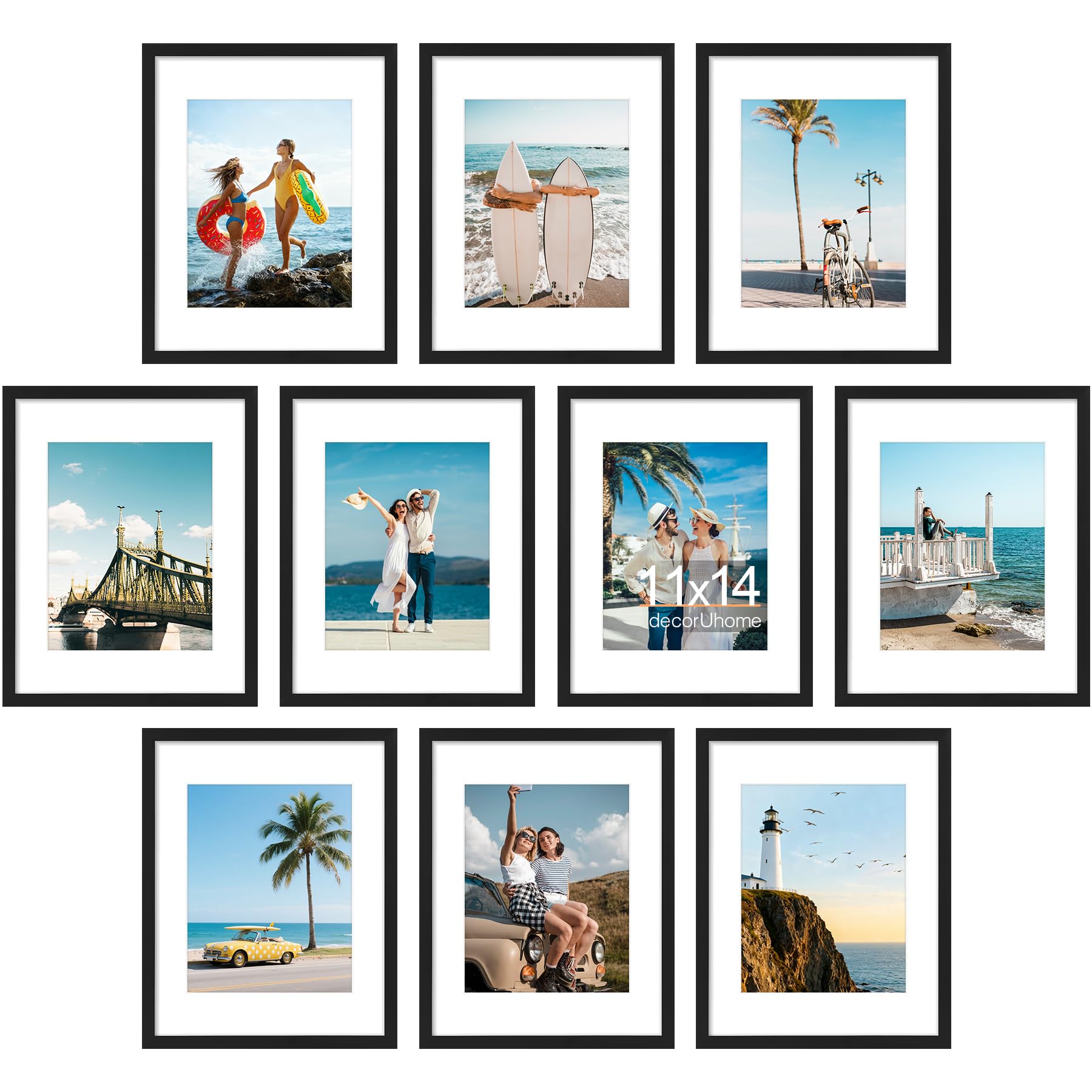decorUhome Black 11x14 Frame Set