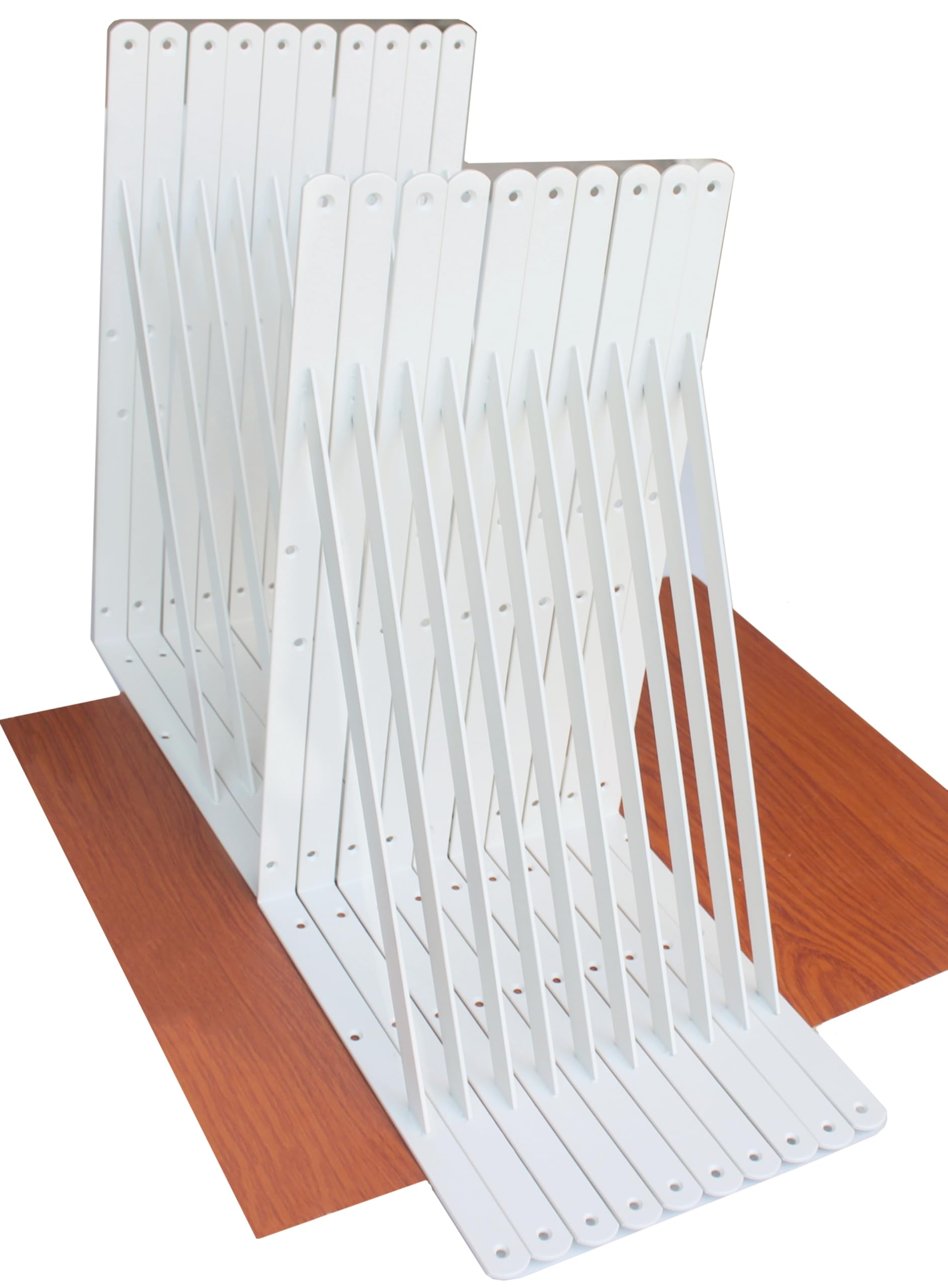 24 Pack L18 x H 12" White Heavy Duty Shelf Brackets with Screws Metal Shelf Brackets Shelf Support Angle Brackets for Shelves L Brackets Heavy Duty Floating Shelf
