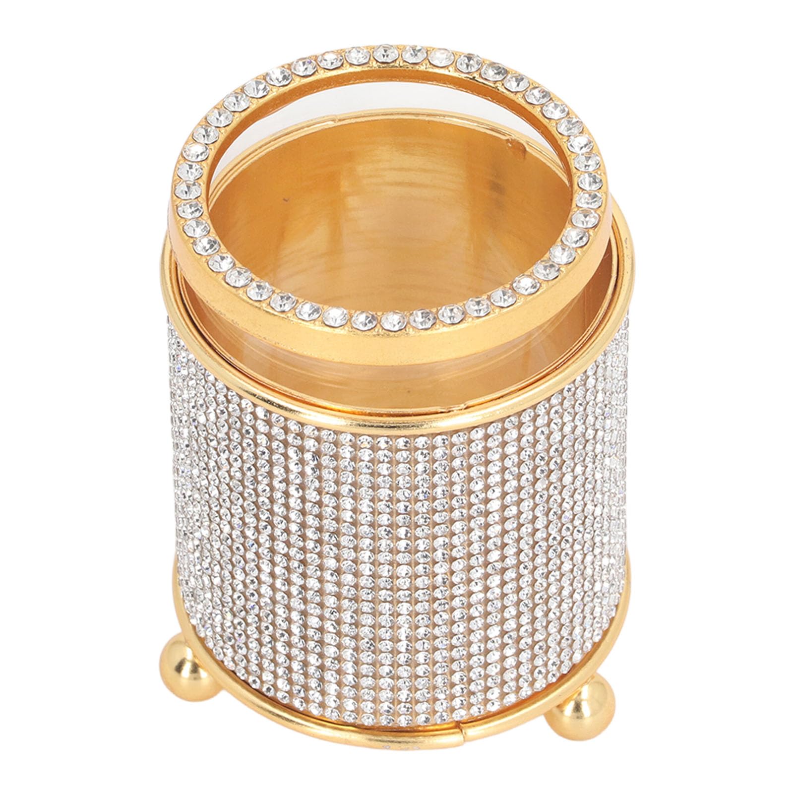 Pyhodi 6Pcs Coffee Spoons, Set with Holder Zinc Alloy Food Grade Mini Tea Coffee Spoons Set, for Fruit Stirring Mixing Sugar Ice Cream Cake Dessert Soup (Gold)