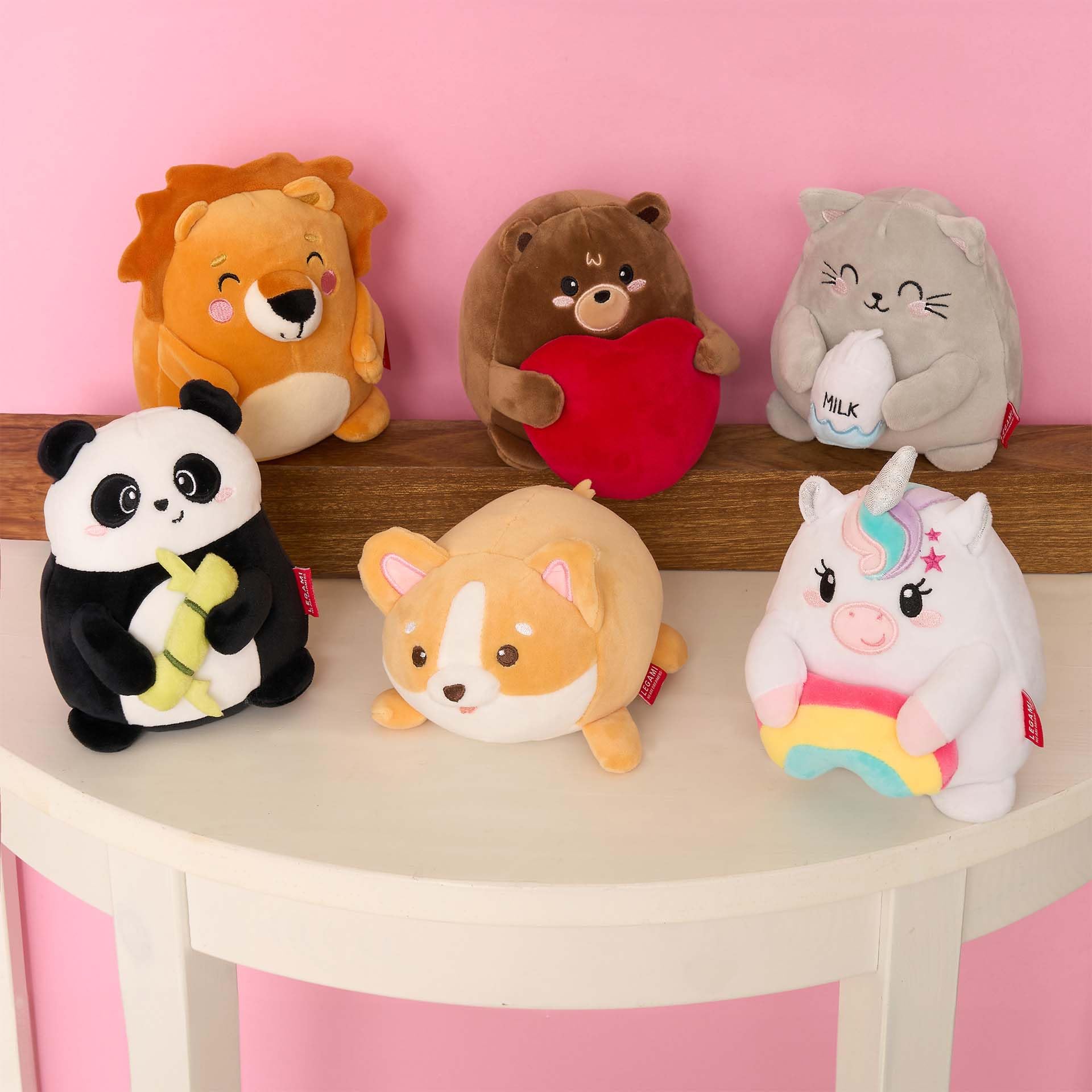 LEGAMI - Super Soft!, Corgi theme, Mini Size, with Customizable ID Card, Standing, 14 x 15 x 12 cm - 4