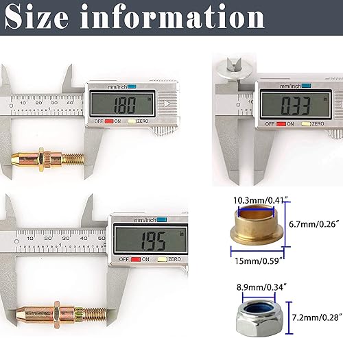 Miniatura 4 de Silverado - Kit de reparación de pasador de bisagra de puerta y buje compatibles con GMC Sierra Yukon Chevrolet Silverado Chevy Avalanche Suburban
