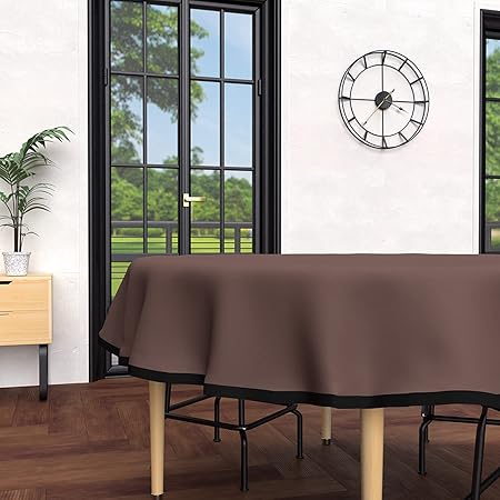 Tovaglia Quadrata 180x180 Cm Ceres - Impermeabile, Antimacchia, Poliestere, Colore Moka