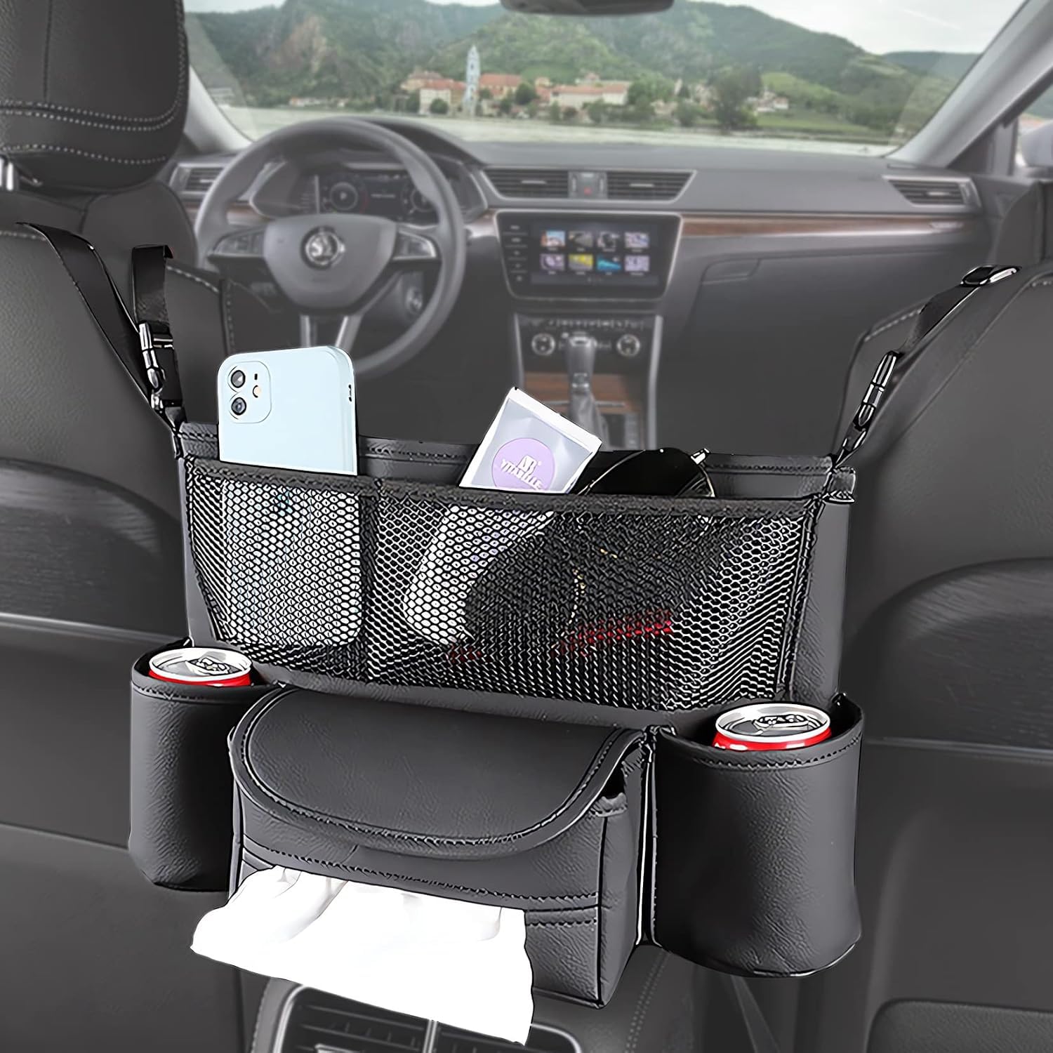 1 Pezzo Organizzatore per Auto per Mitsubishi Grandis 2025 2026 | specificamente per la gestione dello spazio tra i sedili anteriori e posteriori garantendo che i vostri oggetti essenziali