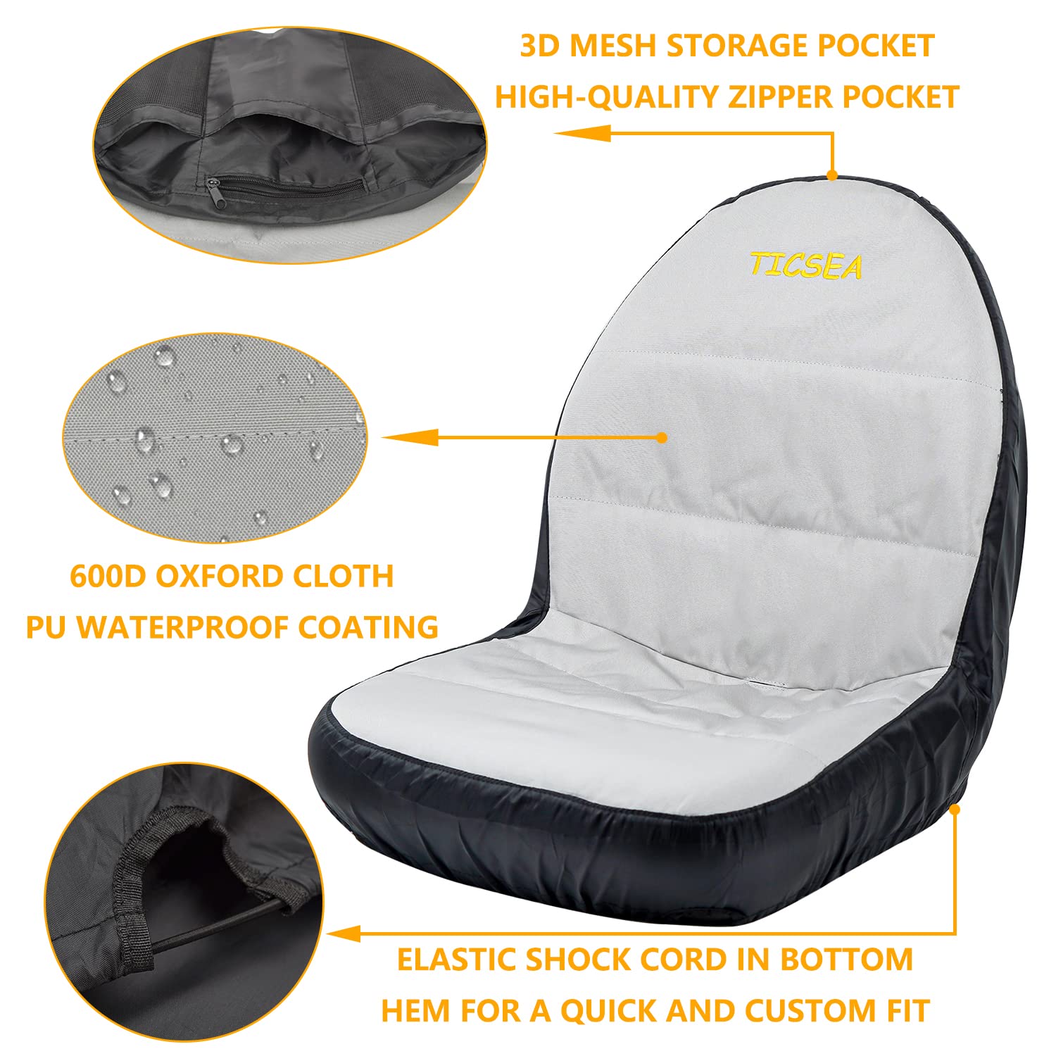 Lawn Tractor 15inch Riding Lawn Mower Seat Cover Compatible With