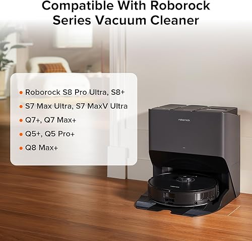 Miniatura 2 de Paquete de 6 bolsas de vacío desechables de 2.5 L para aspiradoras robot roborock S7, S8, Q5, Q7, Q8 y bases de vacío automático