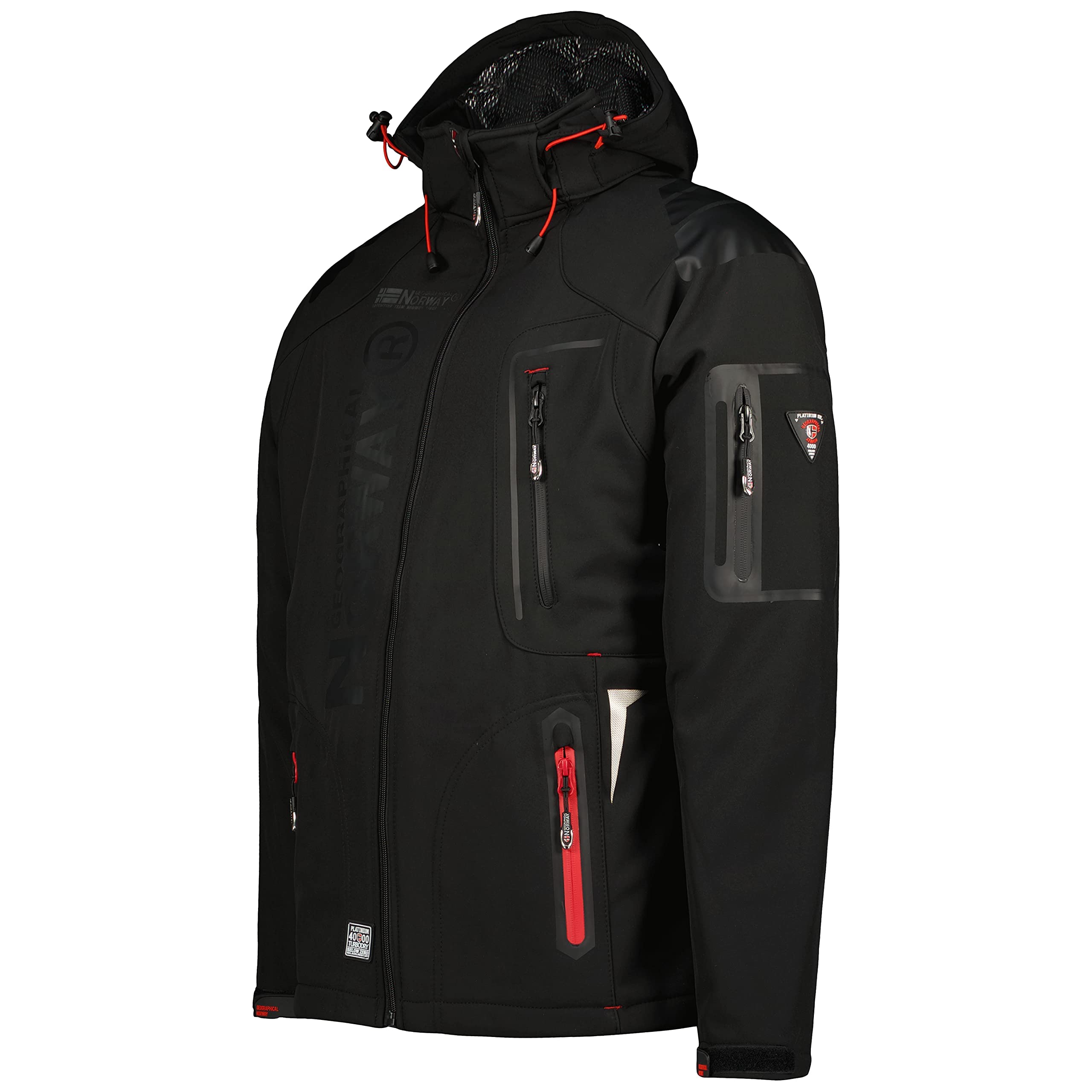 Geographical Norway Herren Softshell Funktions Outdoor Jacke wasserabweisend im Bundle mit urbandreamz Beanie