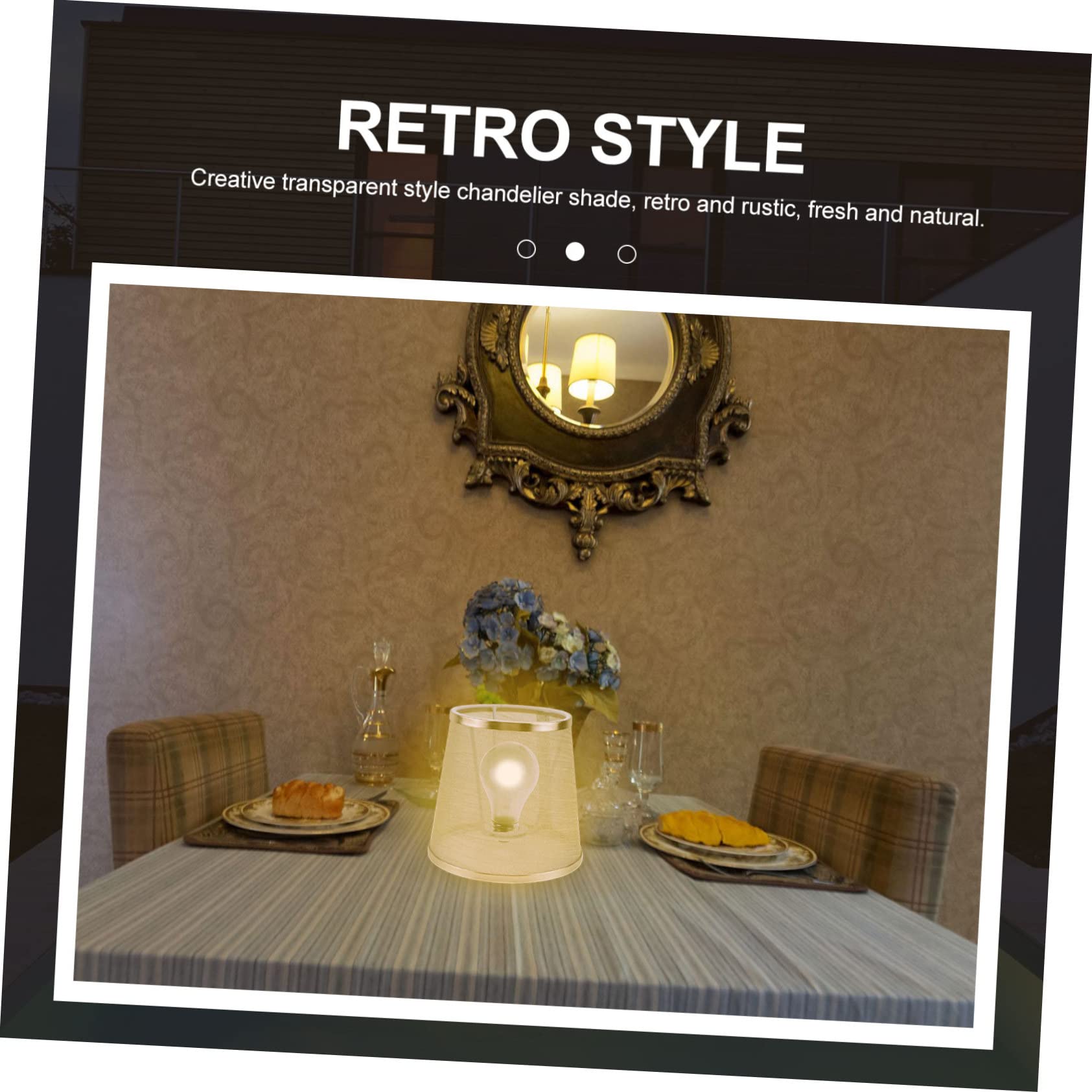STOBAZA 2pezzi Lampada Decorativa Paralume Protettivo Trasparente Per Lampadario Adatto Lampade Da Tavolo Da Stile Retro e Naturale e Accogliente Per Casa e Cucina