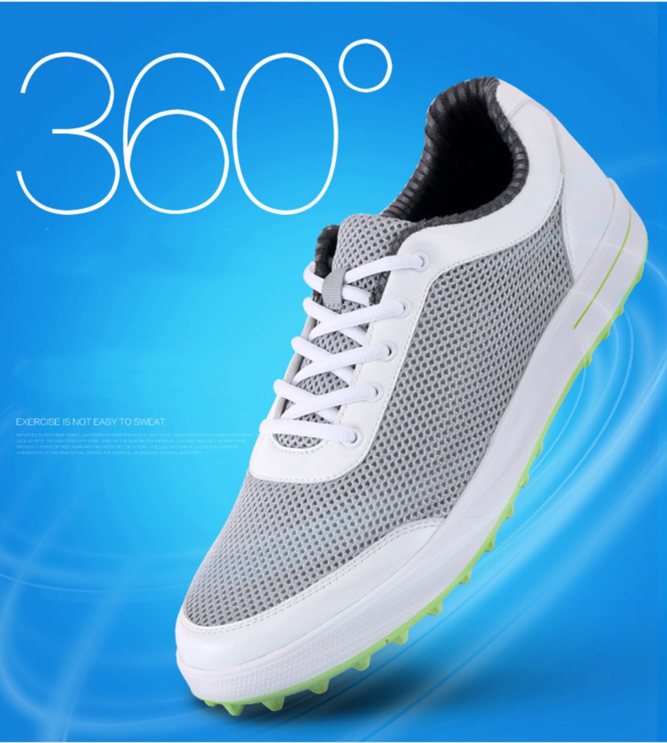 Scarpe da Golf da Uomo Outdoor Impermeabile Traspirante Antiscivolo Scarpe da Golf Scarpe da Corsa Sneakers per Uomo