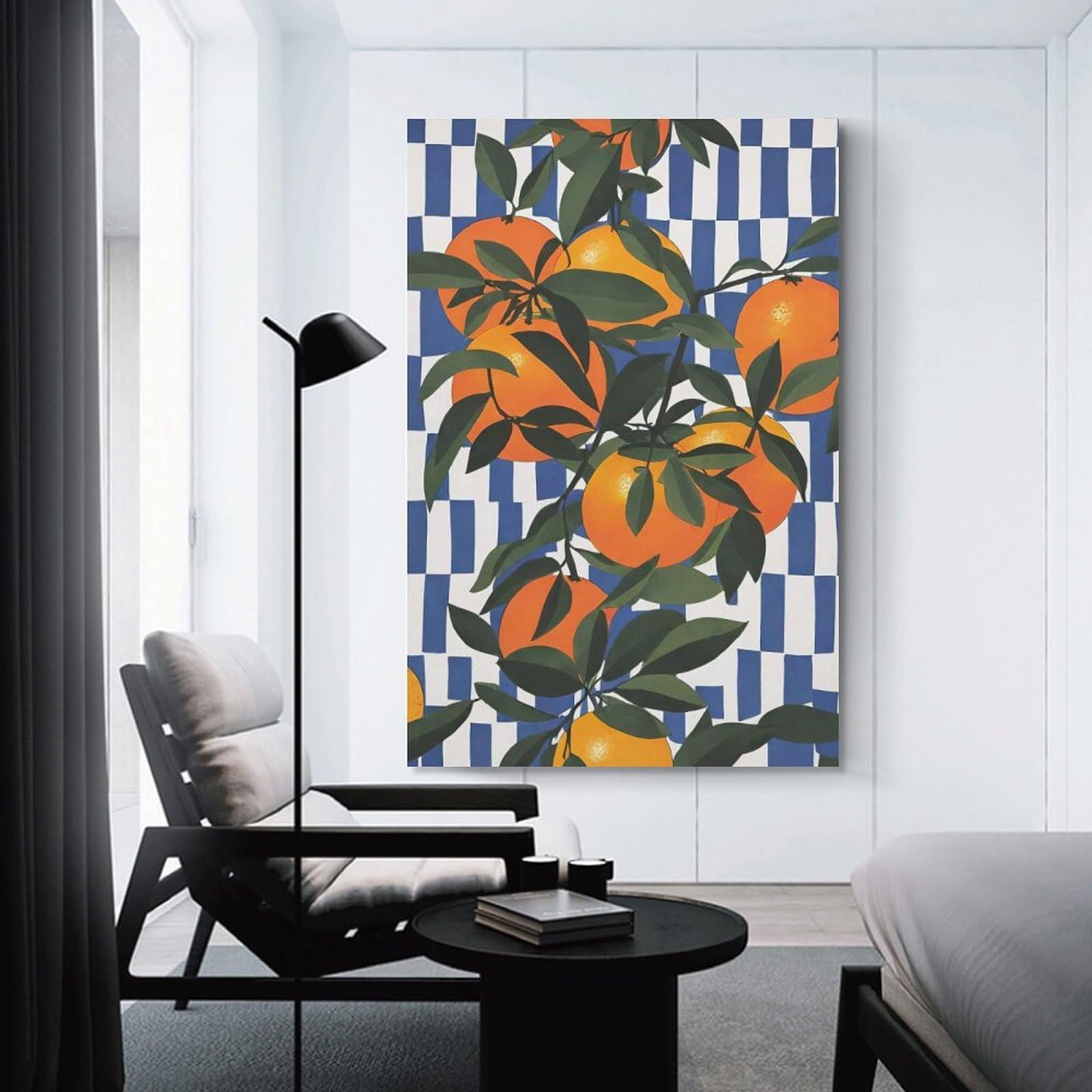 Junmoney Unframe-Style-16-1 Italian Watercolor Oranges Wall Picture Print 24X36inch(60X90cm), For Lounge Decor, Offices Or Entryway Styling, A Flexible Wall Accent For Shared Spaces